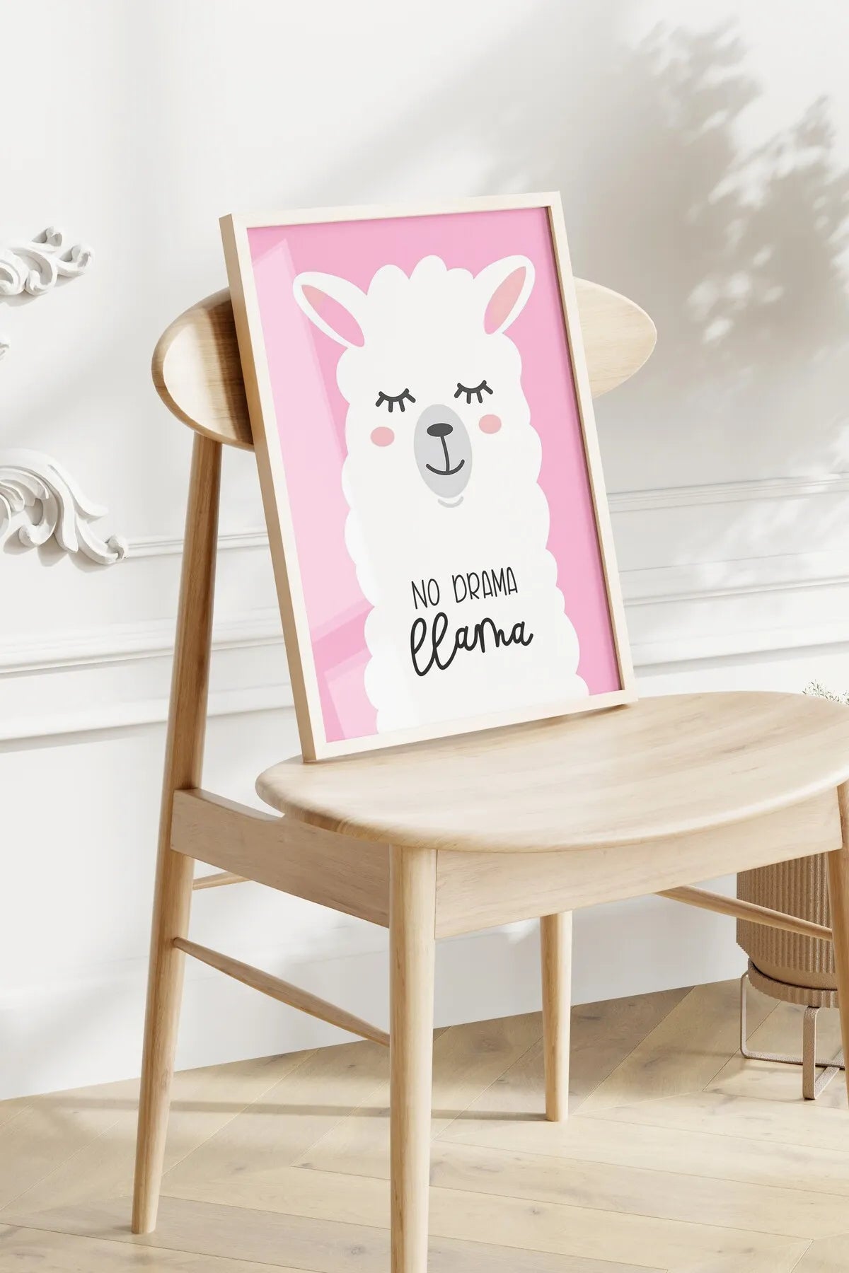 Pembe Tatlı Lamalar 2'li Sevimli Hayvan Poster Seti
