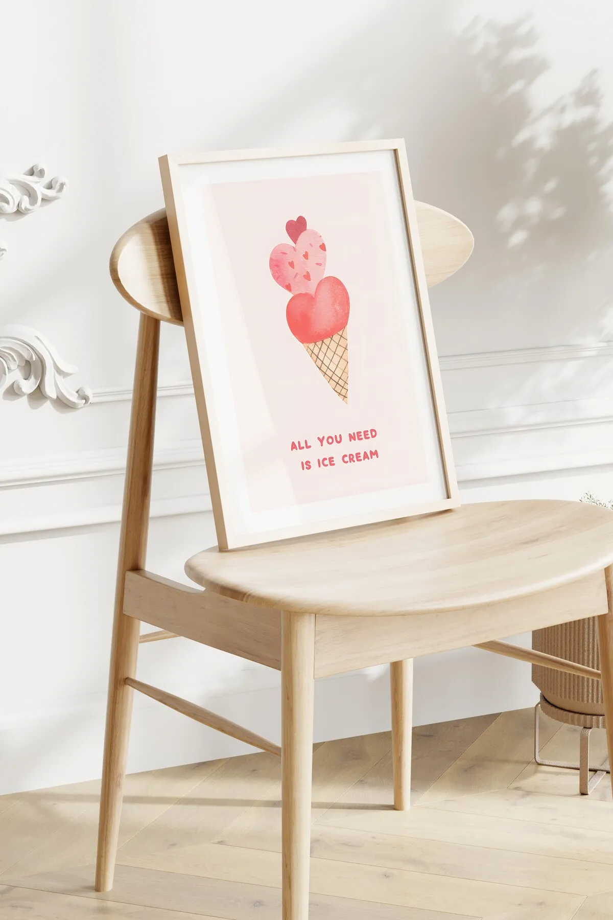 Sevimli Lama ve Pembe Dondurma 3'lü Poster Seti