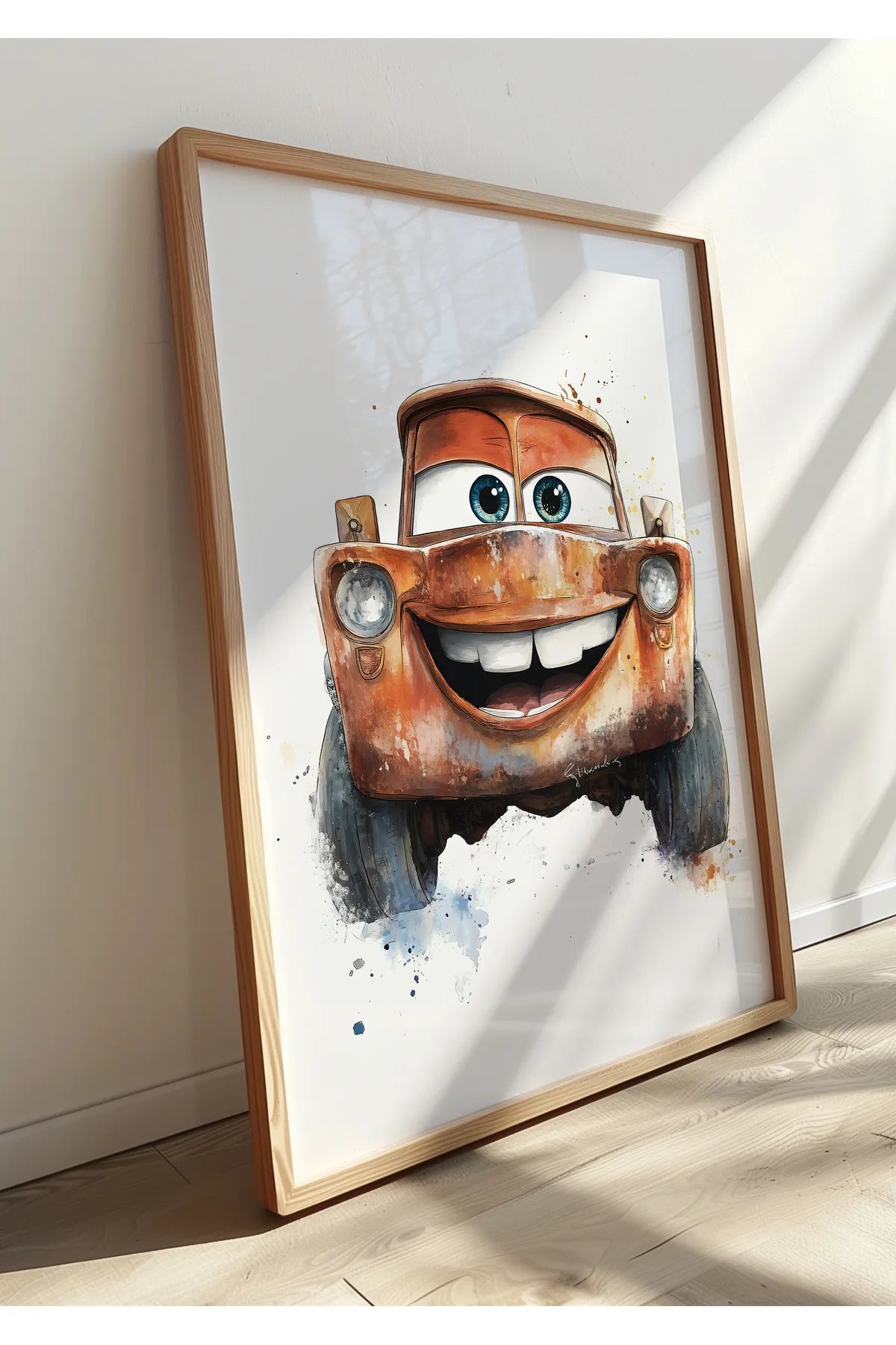 Şimşek McQueen & Çekici Mater [Arabalar] Temalı 3'lü Poster Seti