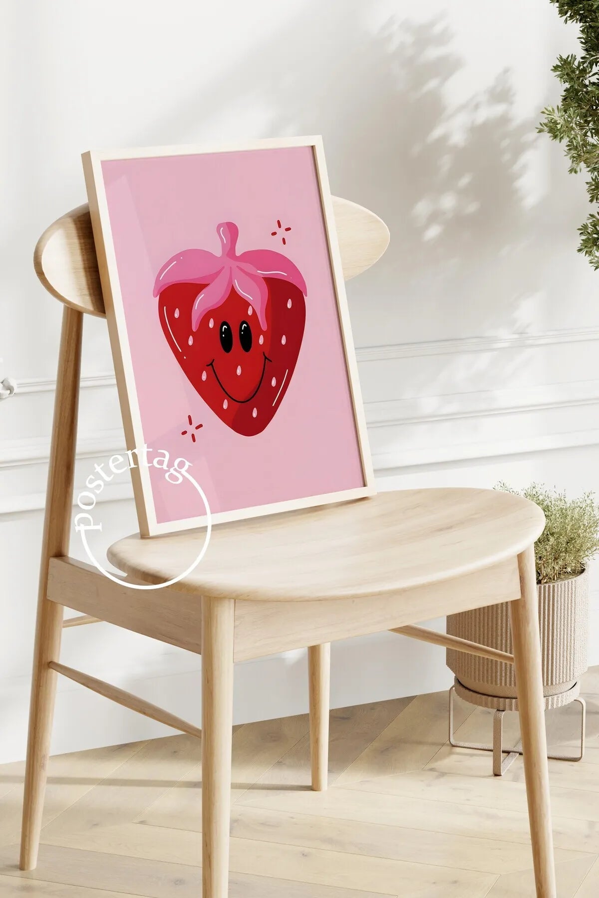 Pembe Temalı Gifler Pozitif Şık Poster
