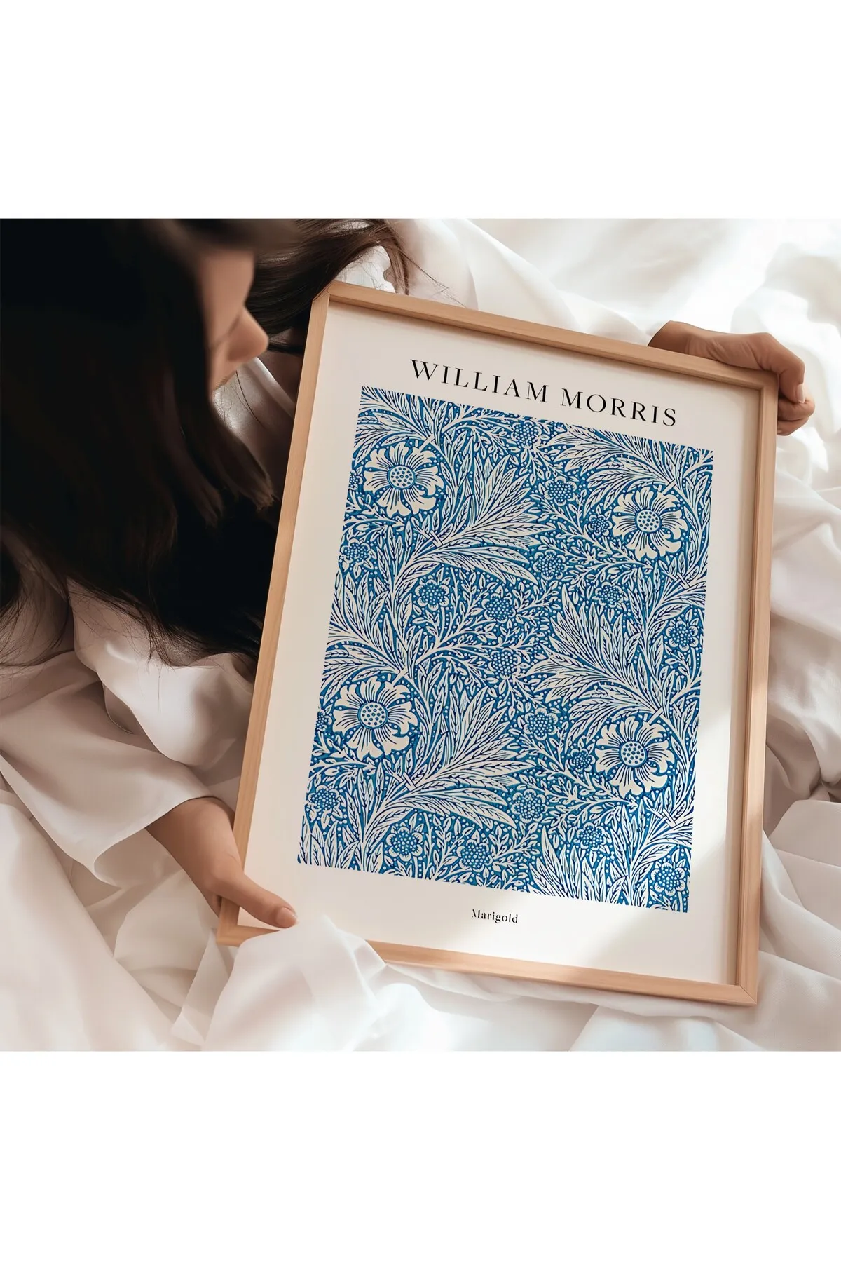 Marigold & Chrysanthemum [William Morris] - Botanik Temalı 2'li Poster Seti