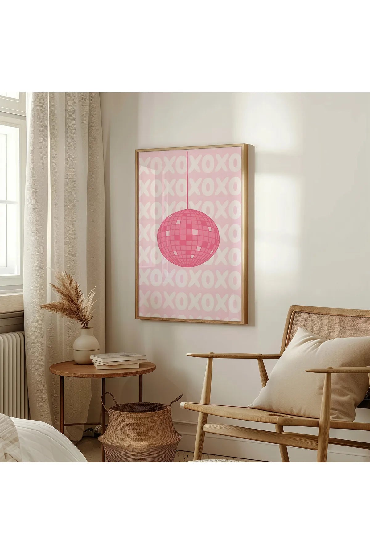 Pembe Estetik Smile Gif Pozitif 3'lü Poster Seti
