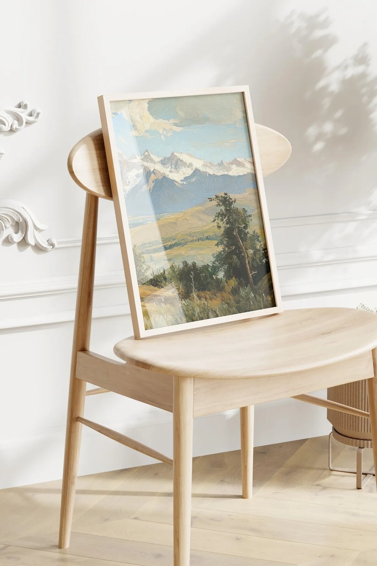 Montana Sıradağları Yağlı Boya Tarzı 3'lü Estetik Tablo Seti