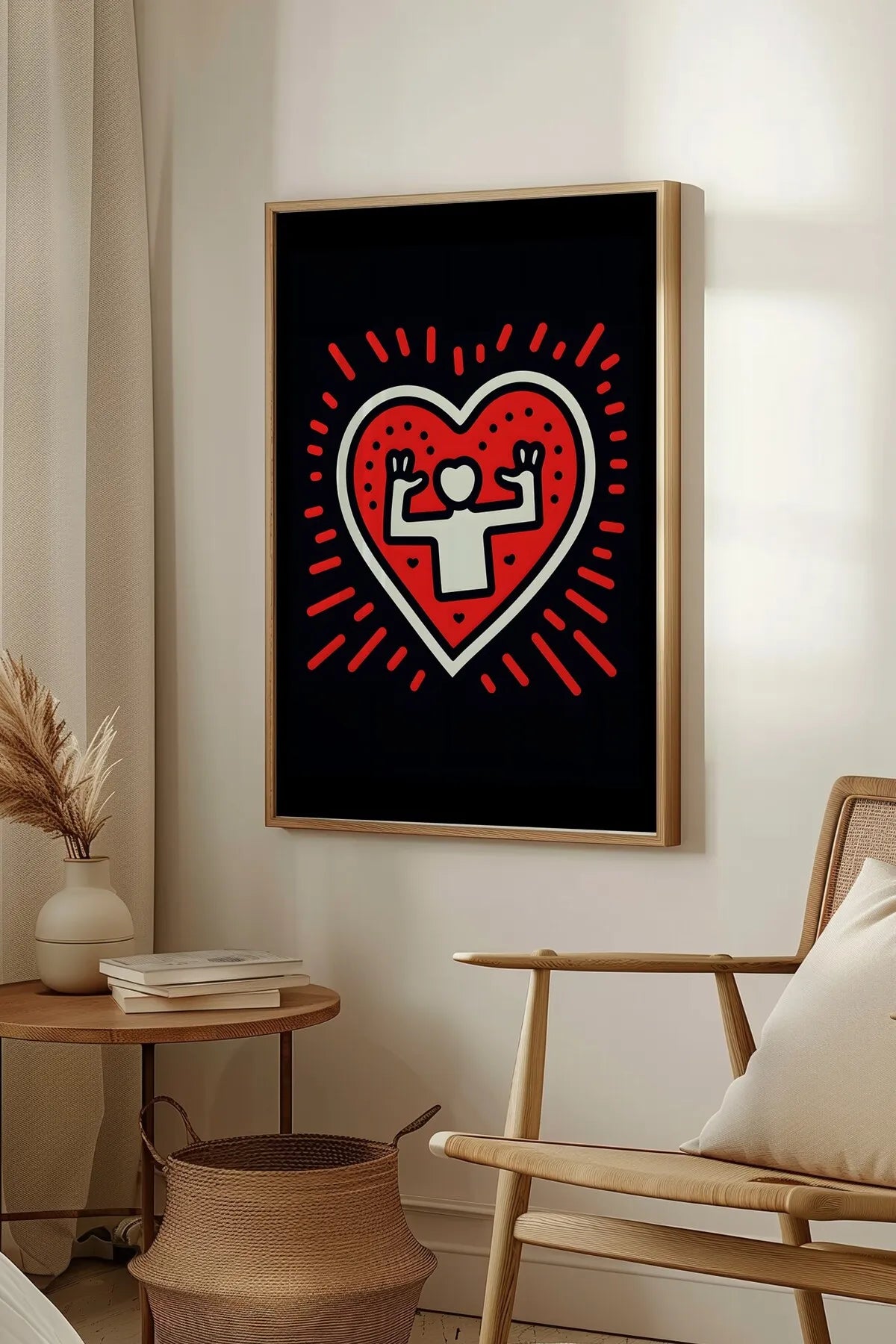 Keith Haring Modern Estetik Minimalist Tarzda 3'lü Poster Seti