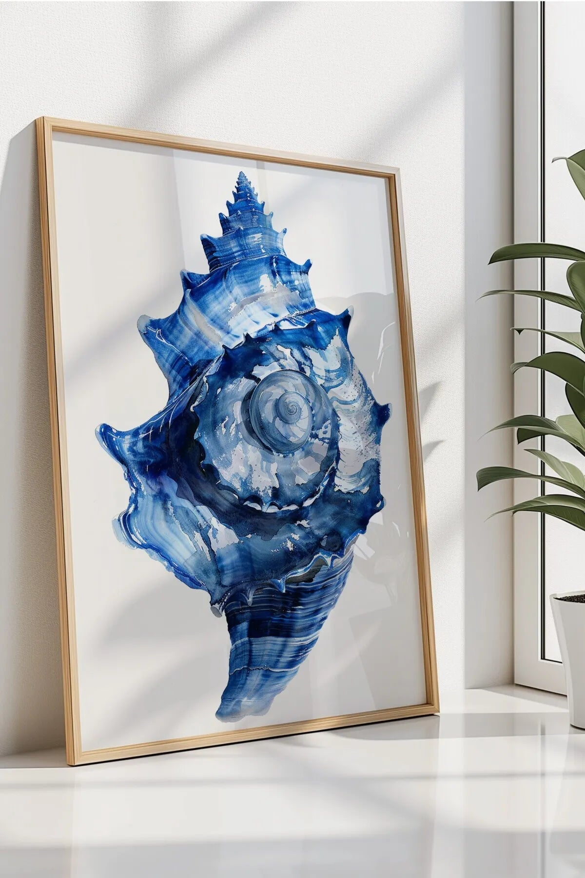 Modern Mavi Temalı Estetik Deniz Canlıları 3'lü Poster Seti