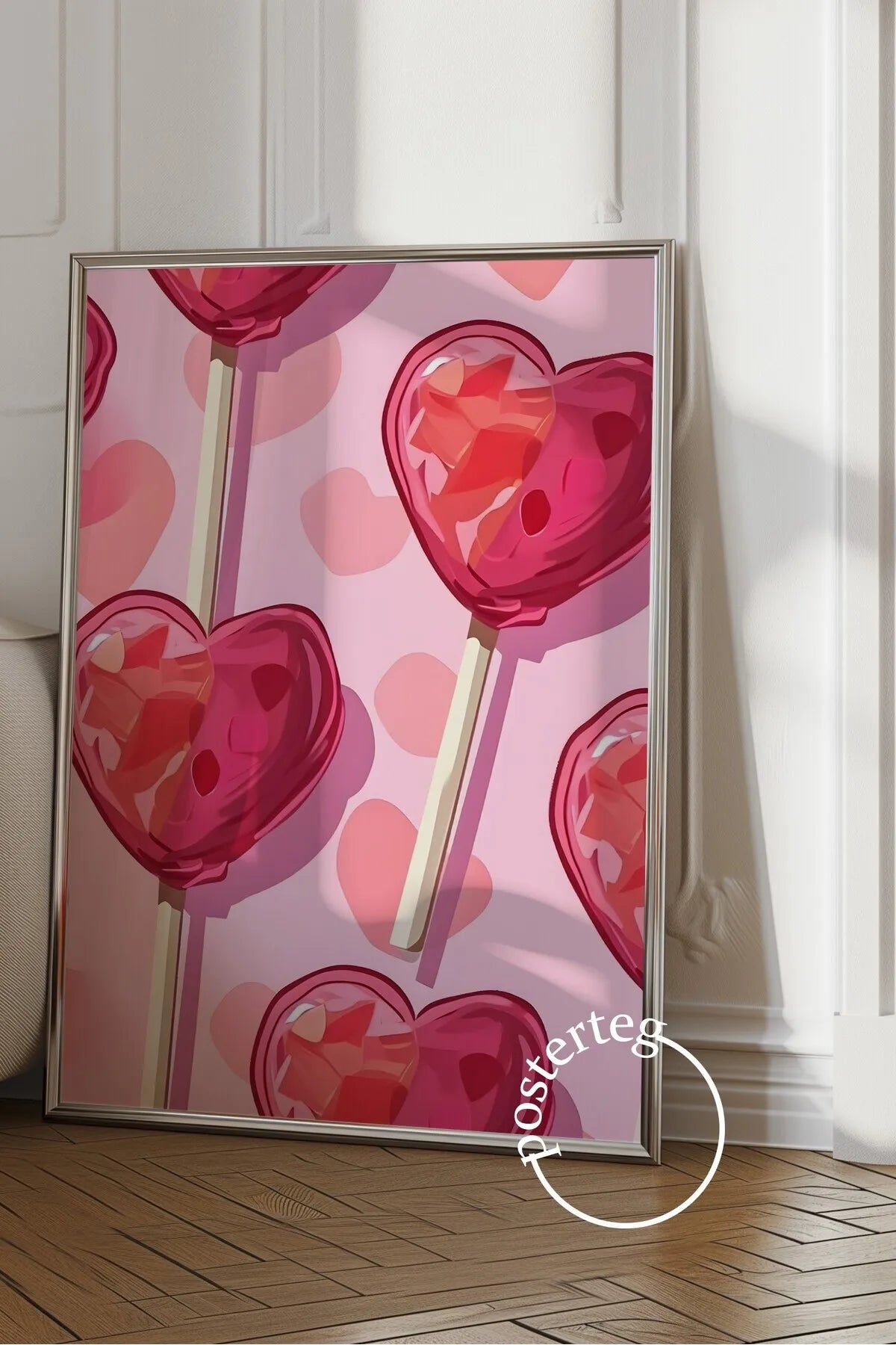 Pembe Temalı Gifler Pozitif Şık Poster