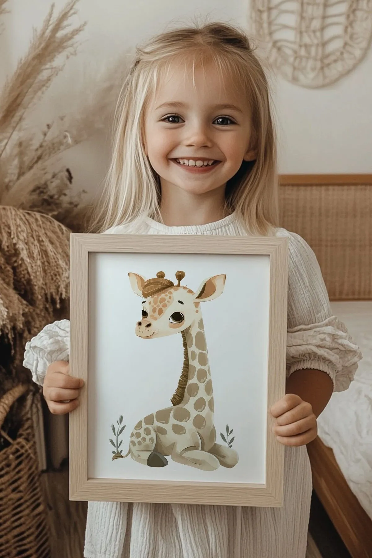 Safari Hayvan Tasarımlı 3'lü Poster Seti