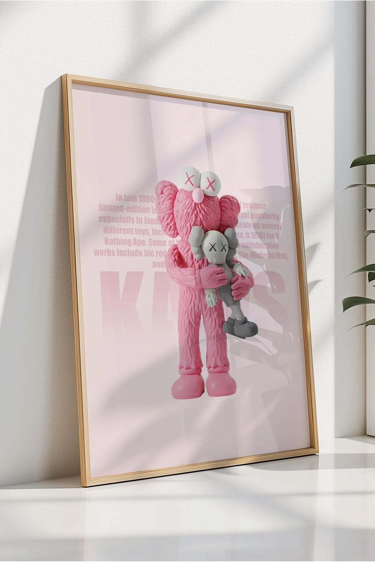 Pembe Kaws Oyuncak 3'lü Poster Seti