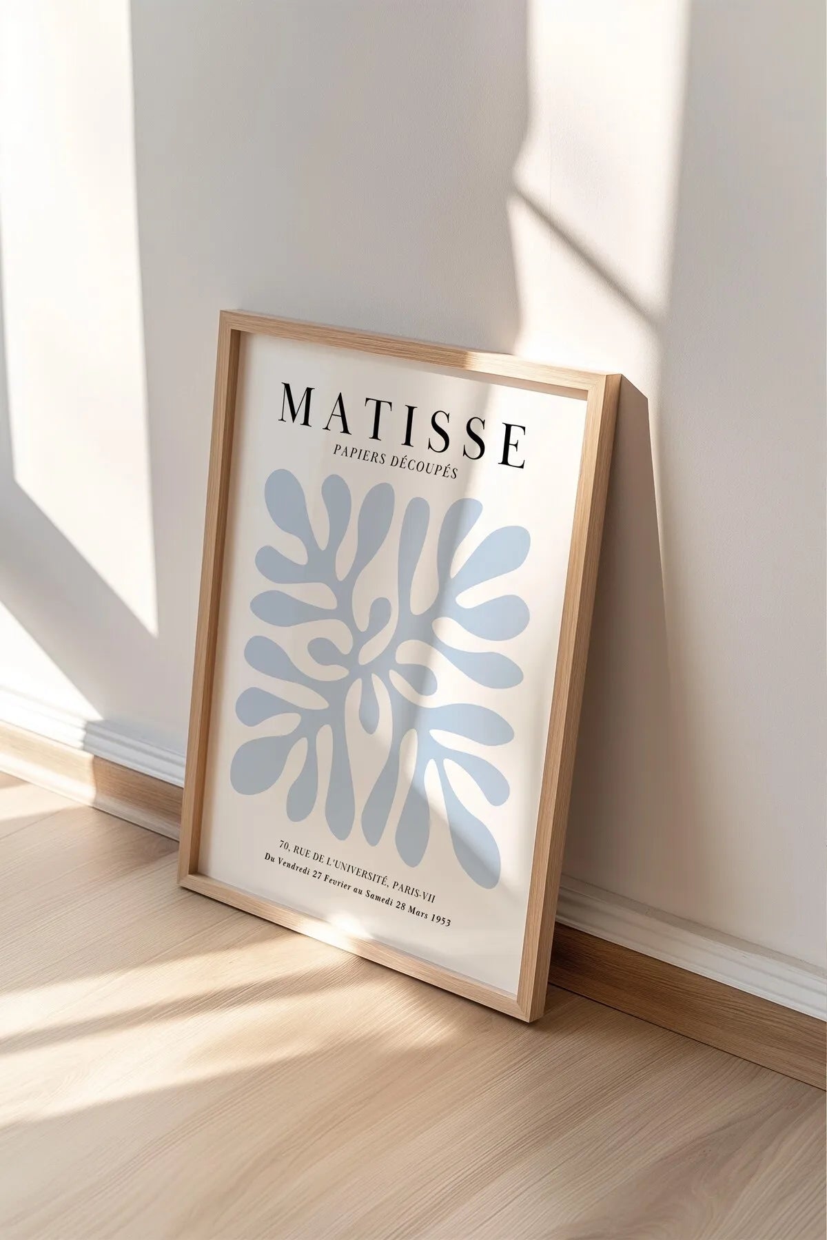 [Henri Matisse] Buz Mavisi Botanik Temalı 3'lü Poster Seti