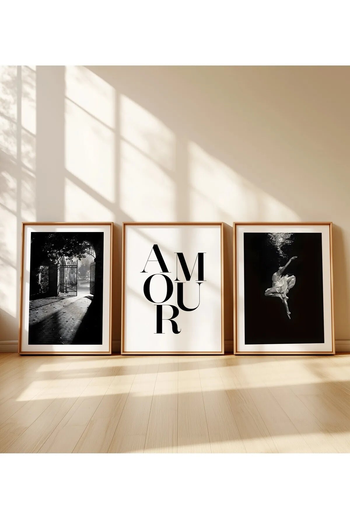 AMOUR 3'lü Lüx Moda Poster Seti