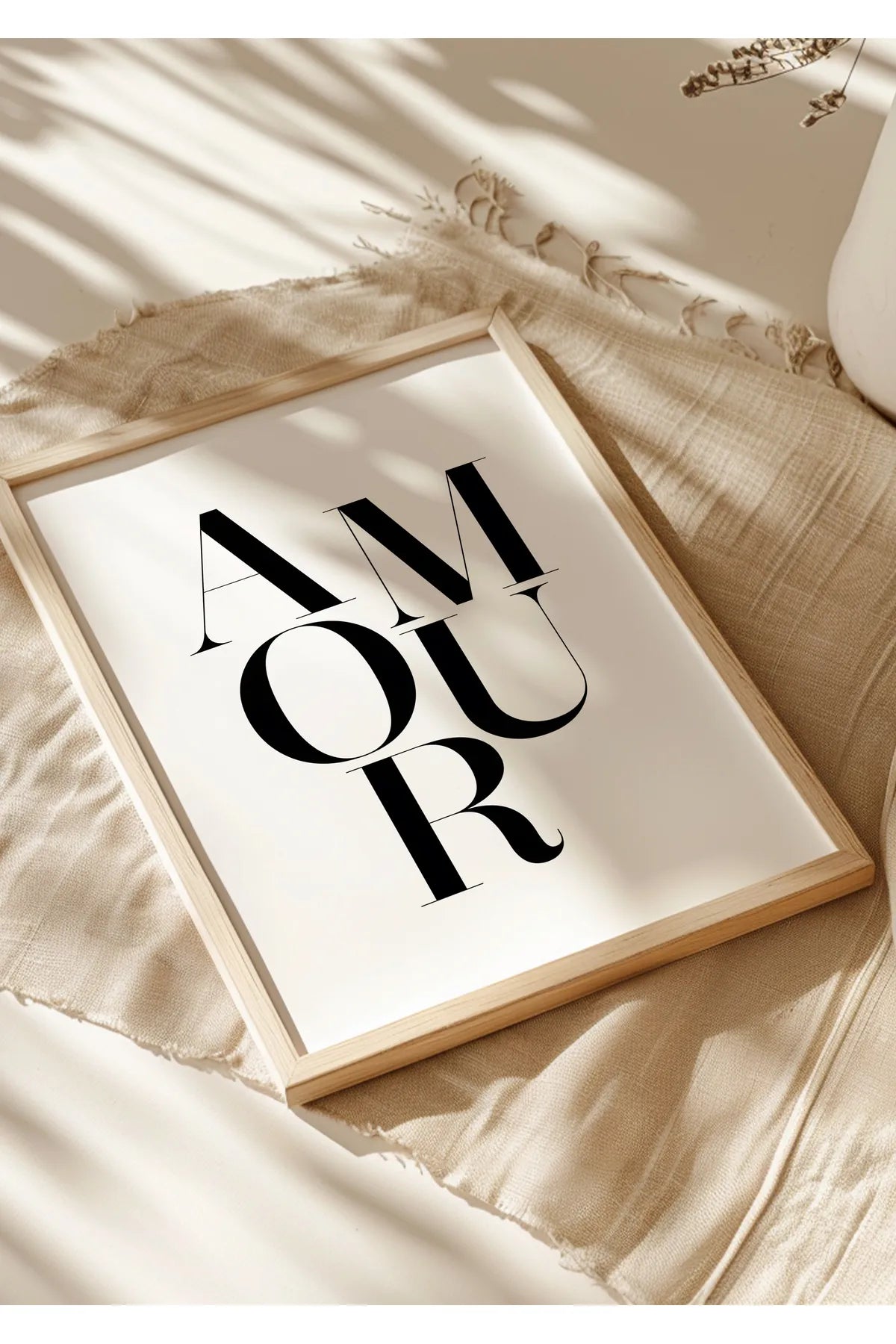 AMOUR Beyaz Lüx Moda Posteri