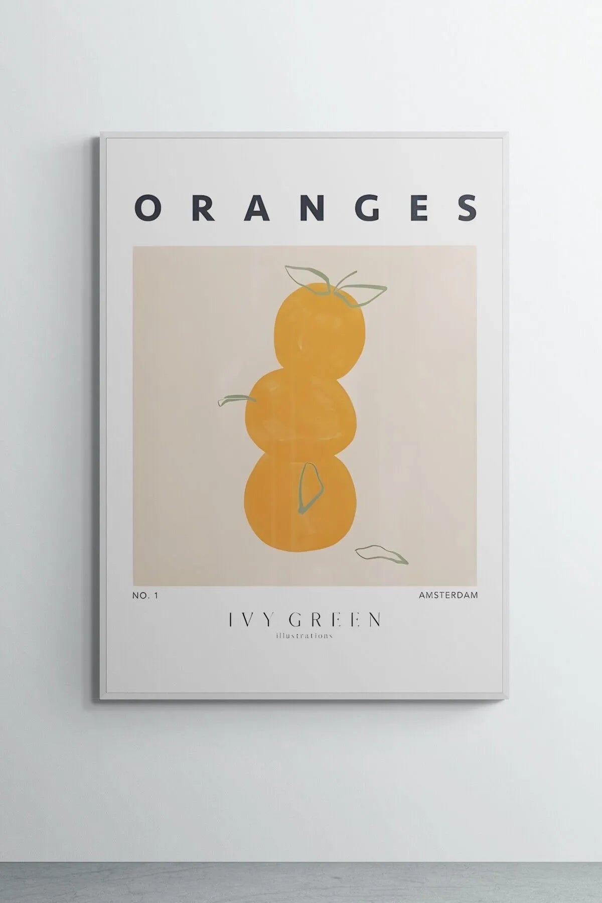 Oranges - Modern Soyut Meyve Posteri