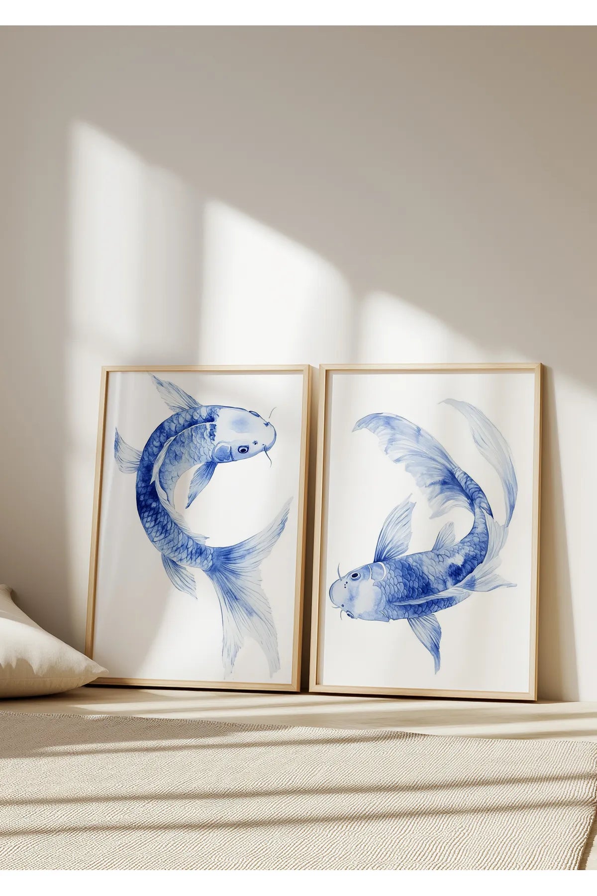 Ying Yang Balıkları Uzak Doğu Felsefesi 2'li Poster Seti