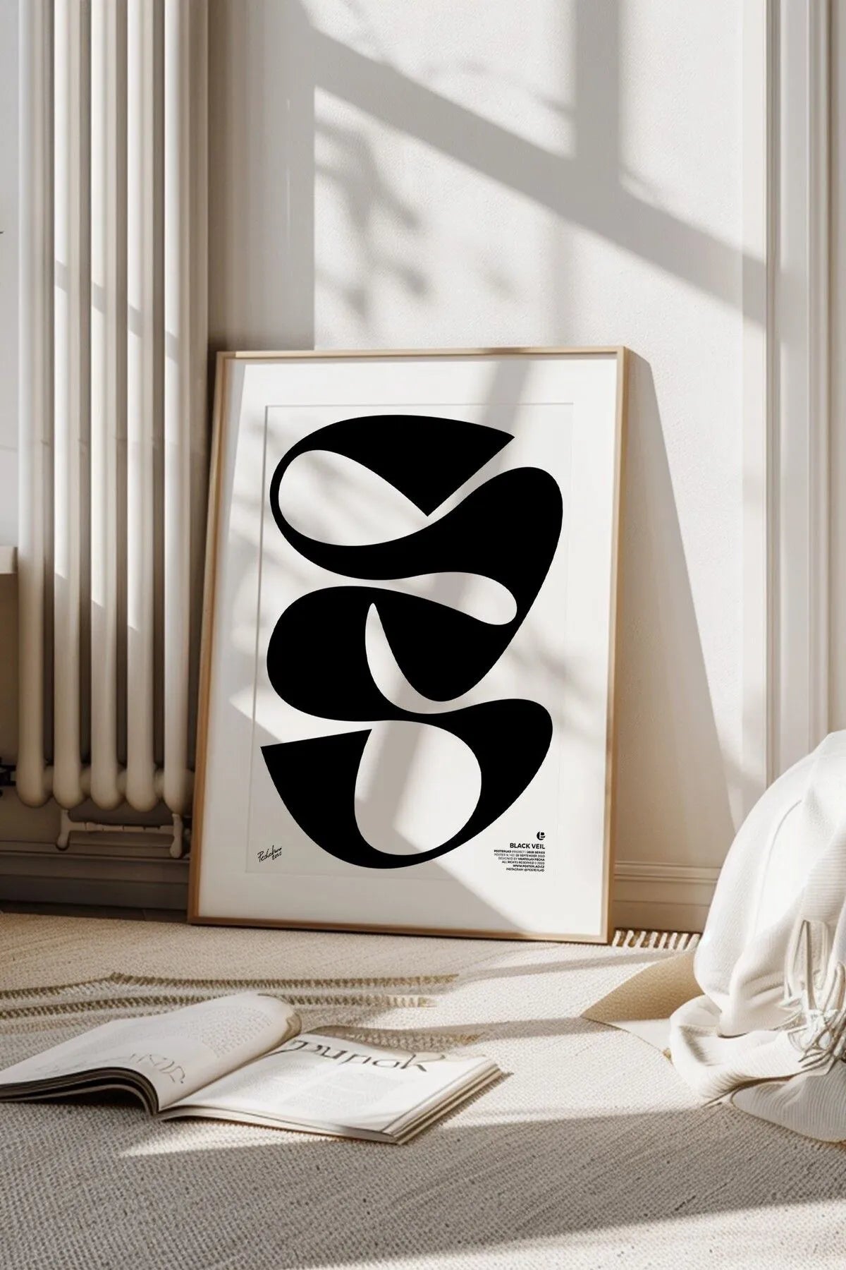 Estetik Sarmal Minimalist Estetik İlllüstrasyon Posteri