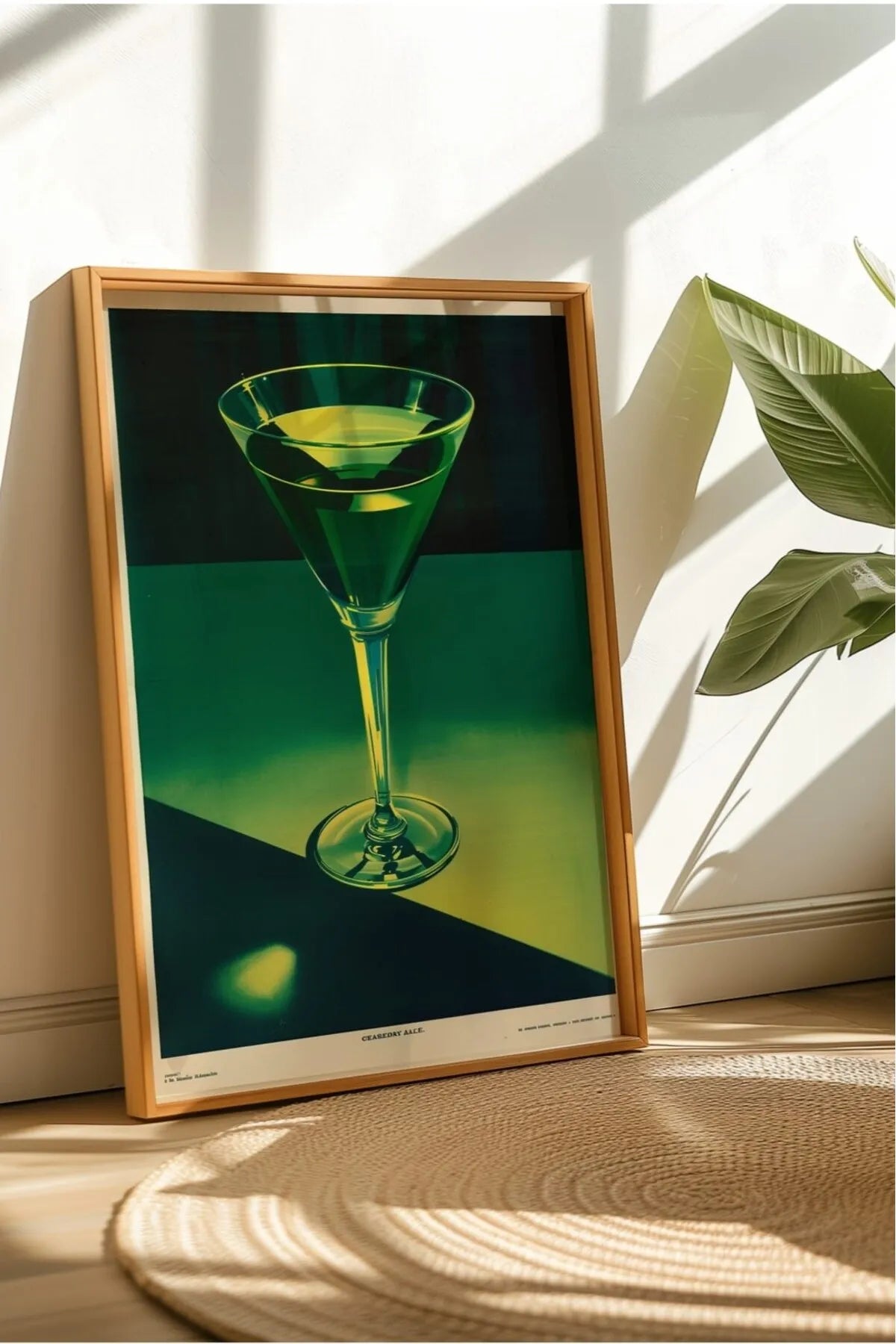 Yeşil Temalı  Vintage Tarzı Modern Kokteyl Tablosu