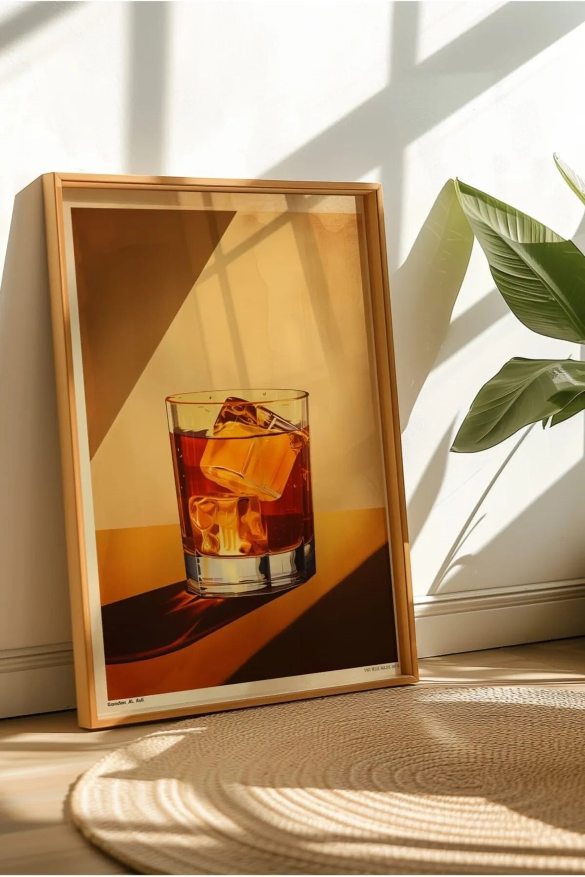 Turuncu Temalı  Vintage Tarzı Modern Kokteyl Tablosu