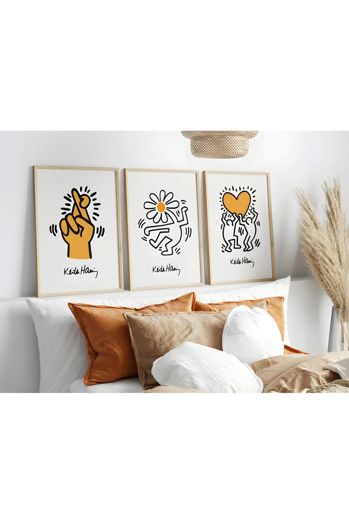 Keith Haring Maksimalist Tarzda 3'lü Şık Poster Seti