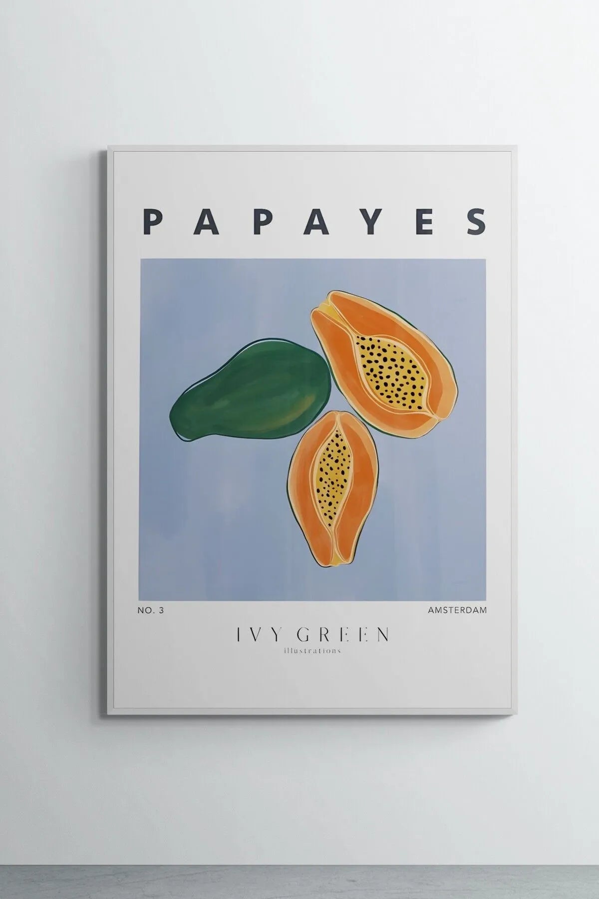 Papayes - Modern Soyut Meyve Posteri