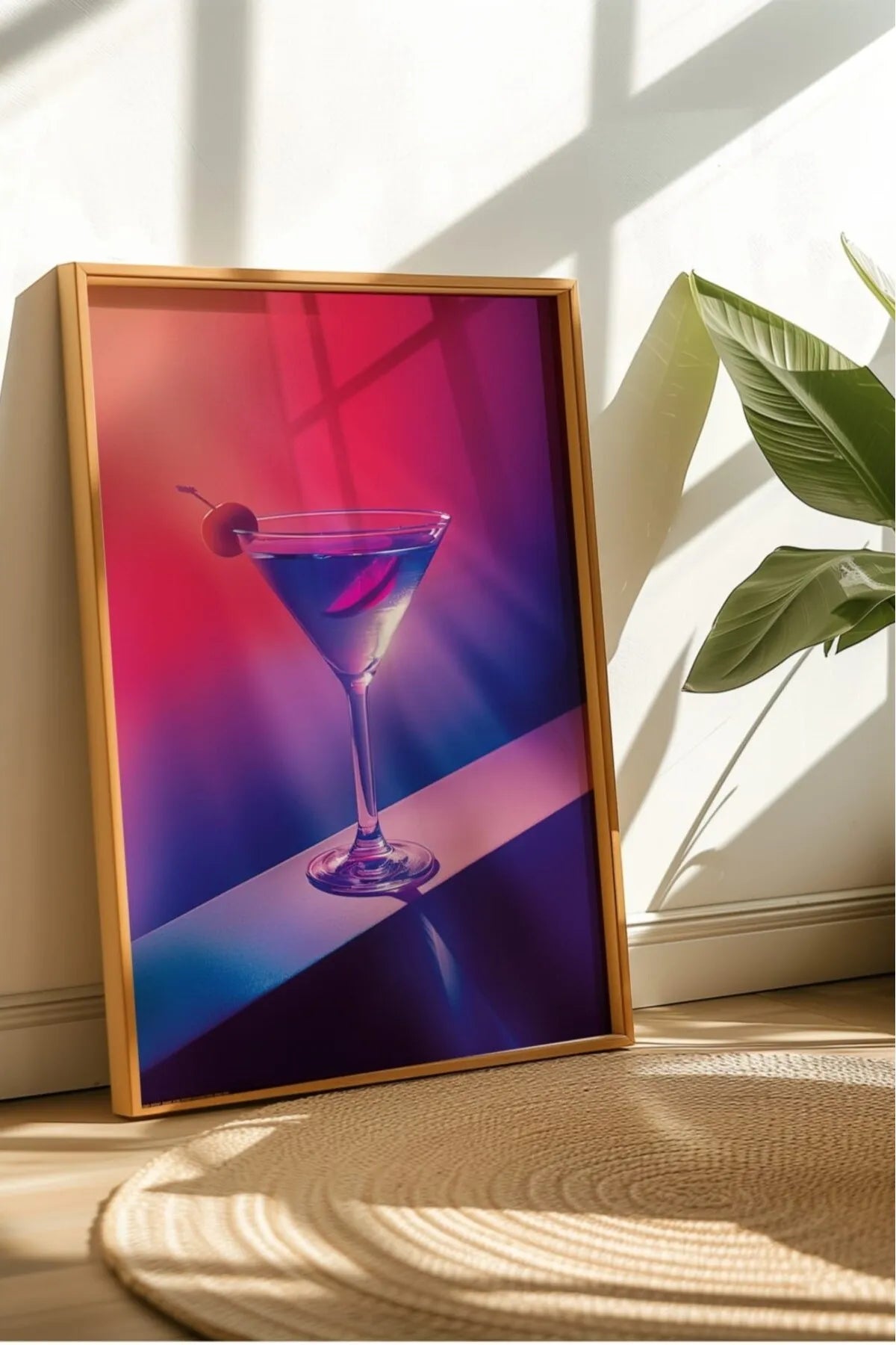 Neon Temalı  Vintage Tarzı Modern Kokteyl Tablosu