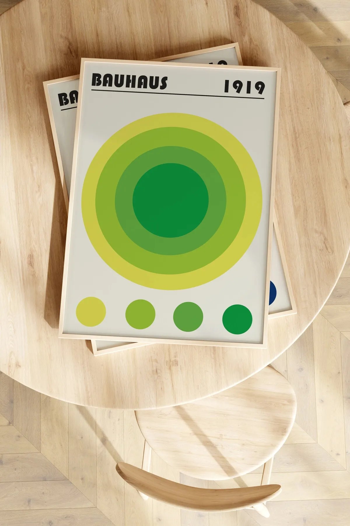 [Bauhaus] Koyu Yeşil Temalı Modern Estetik Poster