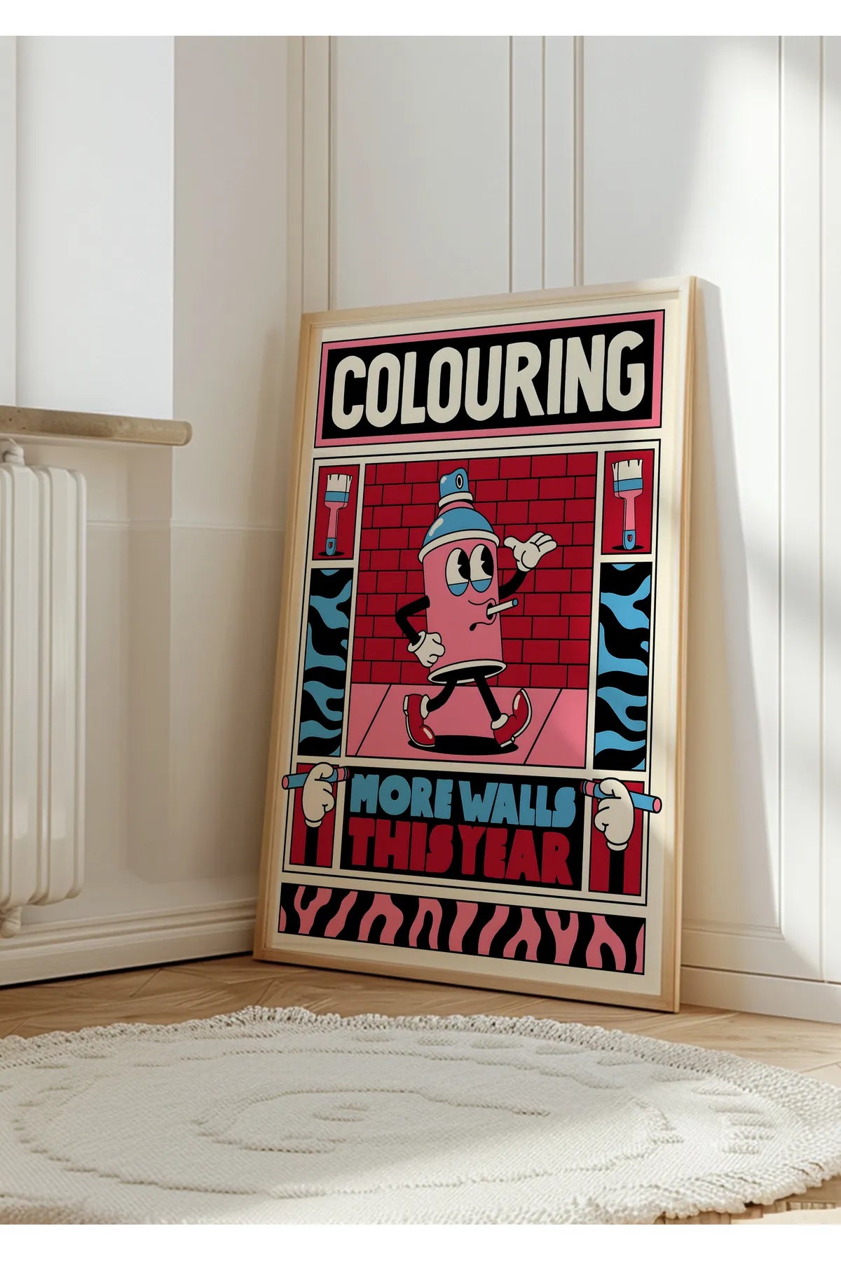 Komik İllüstrasyon kahramanları Şık Poster