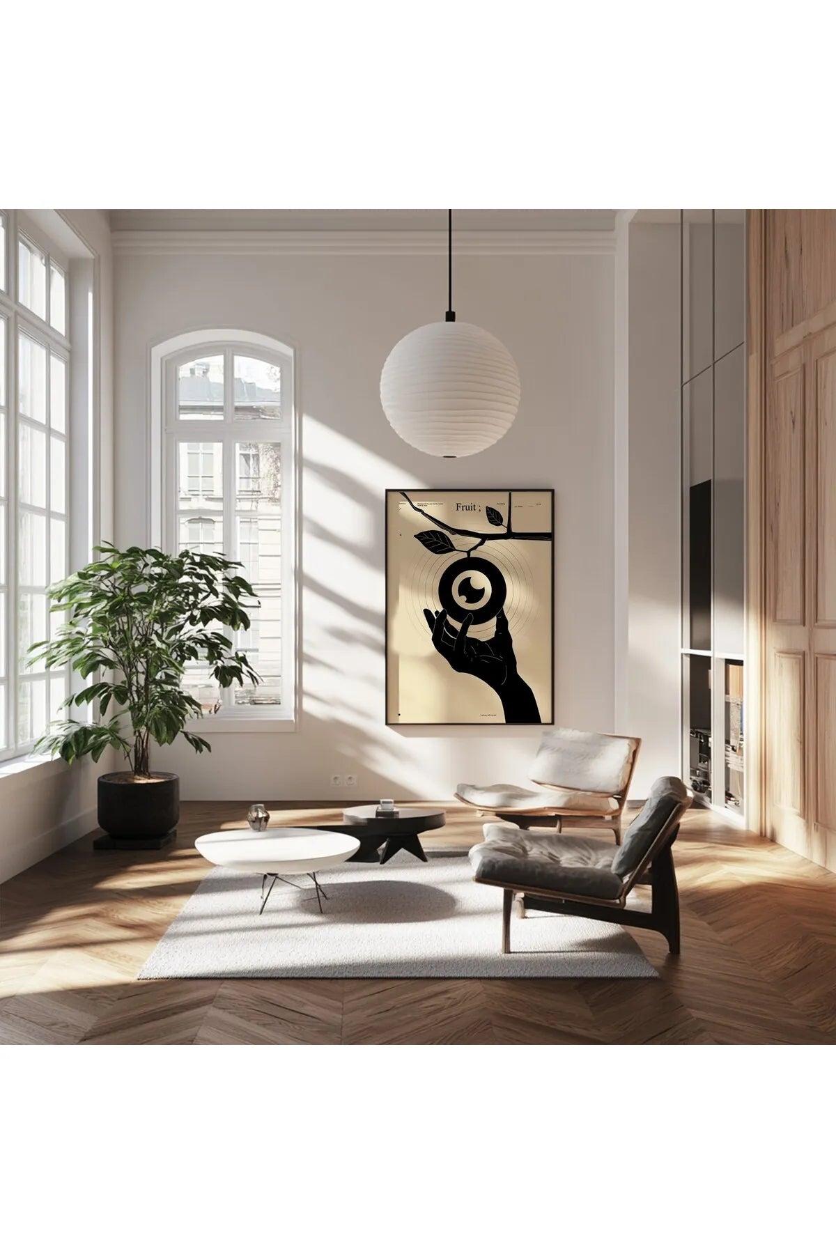 Soyut Fütüristik Tarzda Modern Tablo
