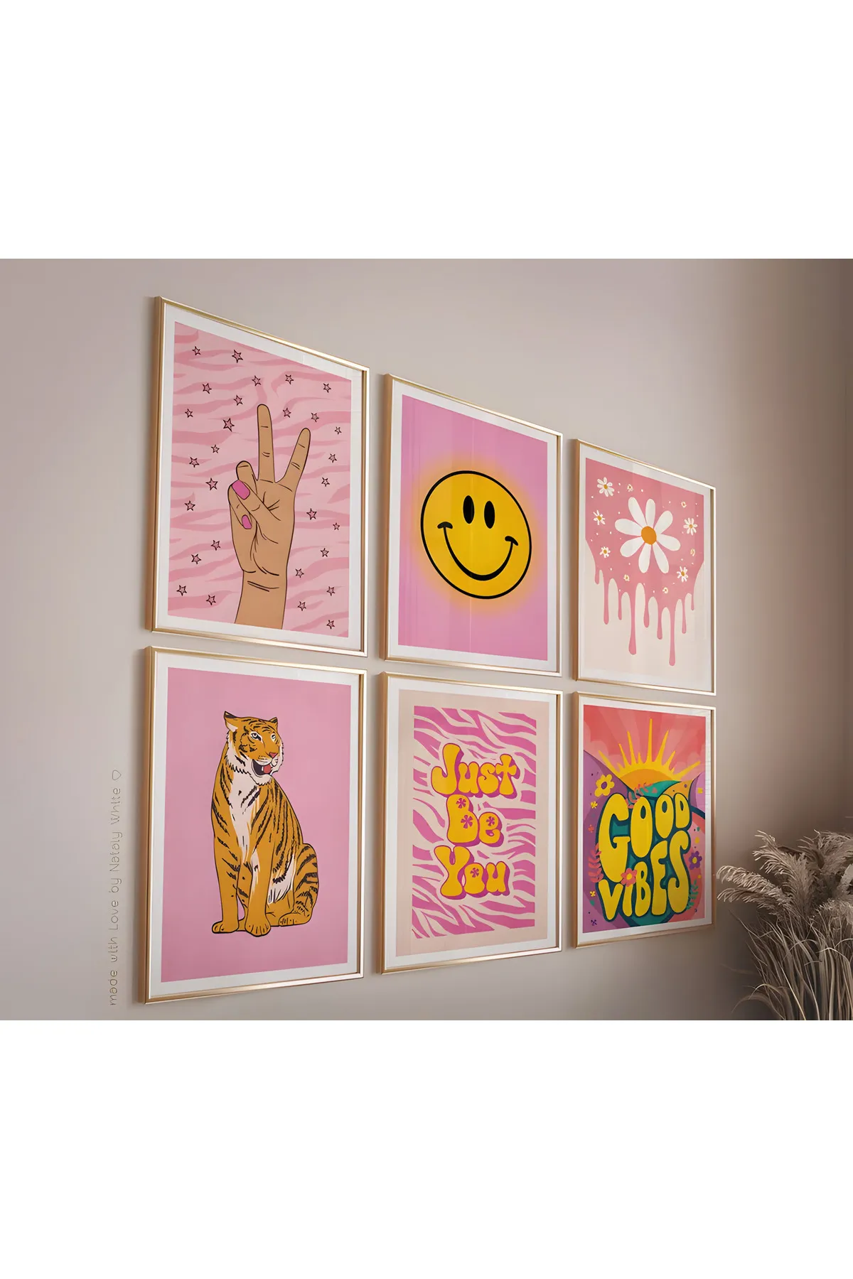 Pembe Duvar Sanatı 6'lü Poster Seti
