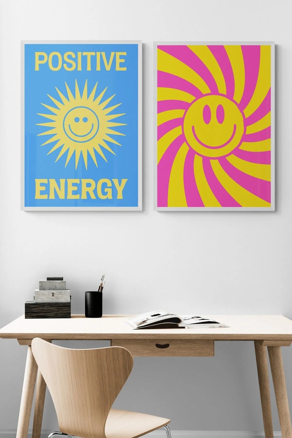 Mutlu Yüz & Pozitif Enerji 2'li Poster Seti