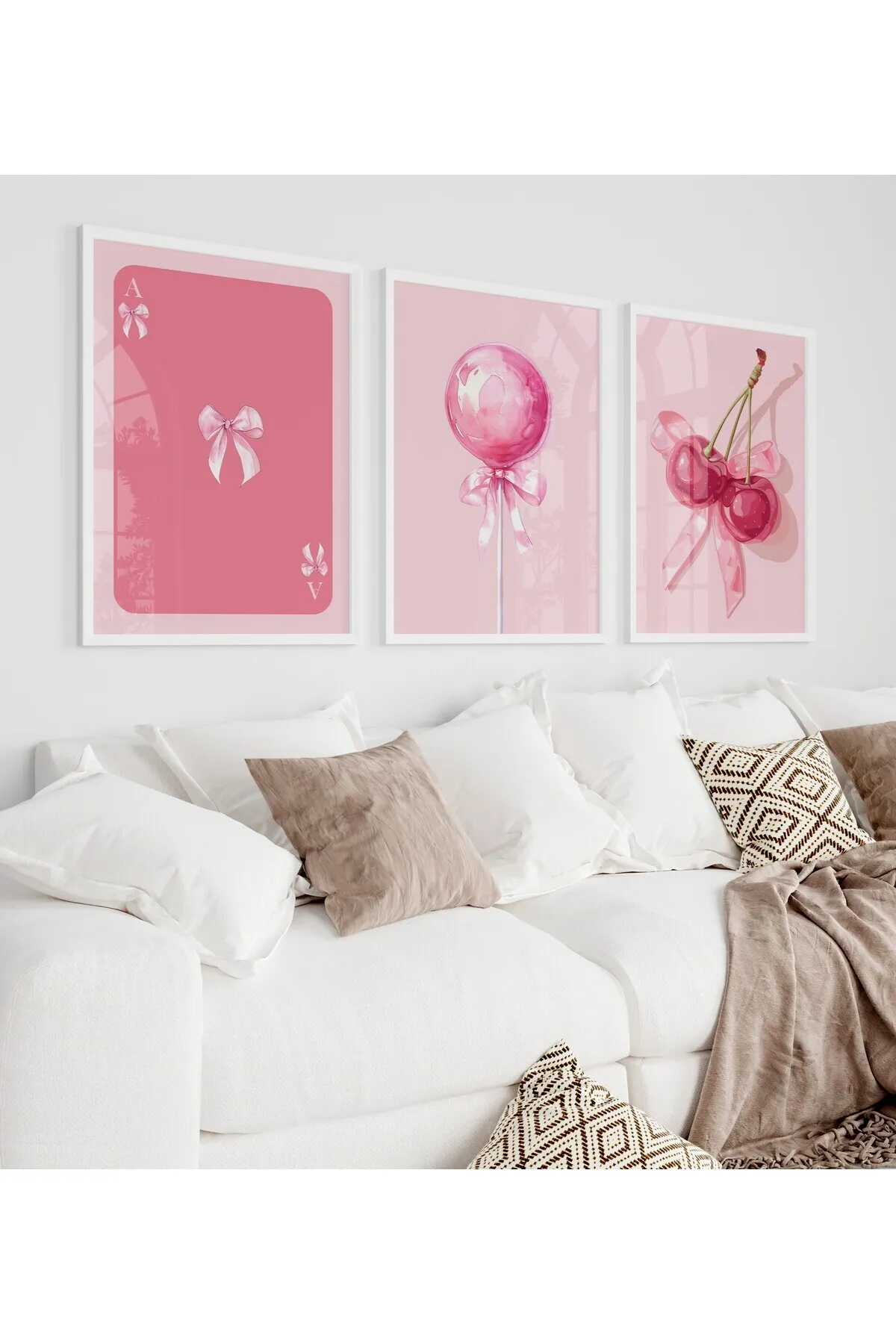 Tatlı Pembe Gifler 3'lü Poster Seti
