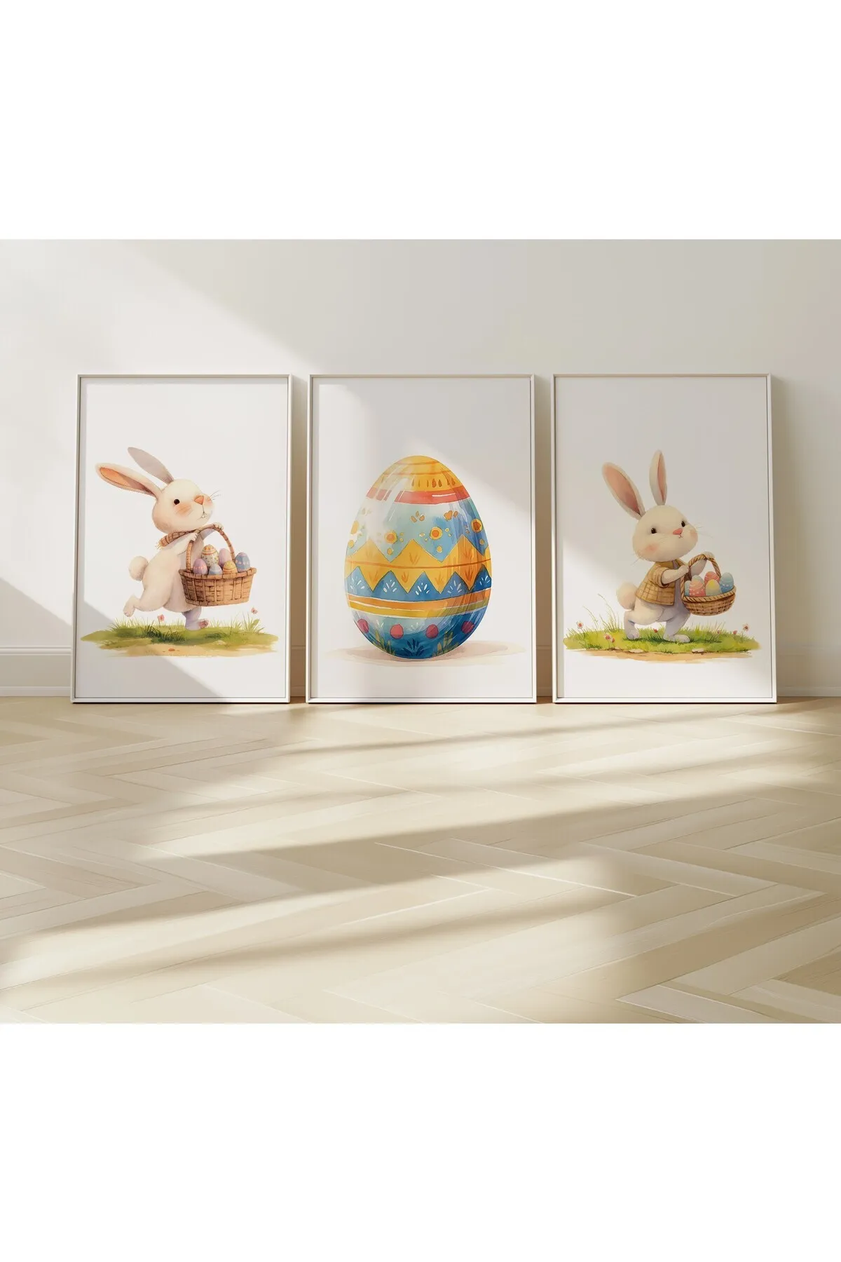 Sevimli Paskalya Tavşanları 3'lü Poster Seti