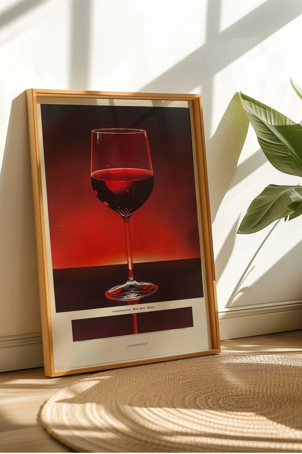 Kırmızı Temalı  Vintage Tarzı Modern Kokteyl Tablosu