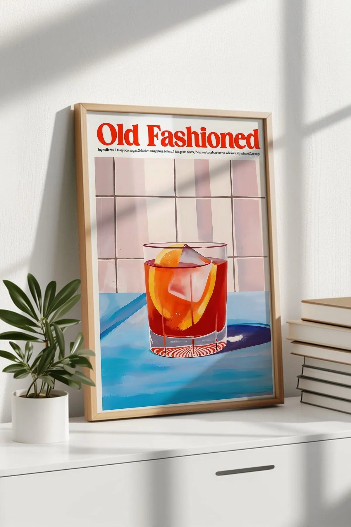 Özel Estetik Kokteyller 4'lü Minimalist Poster Seti