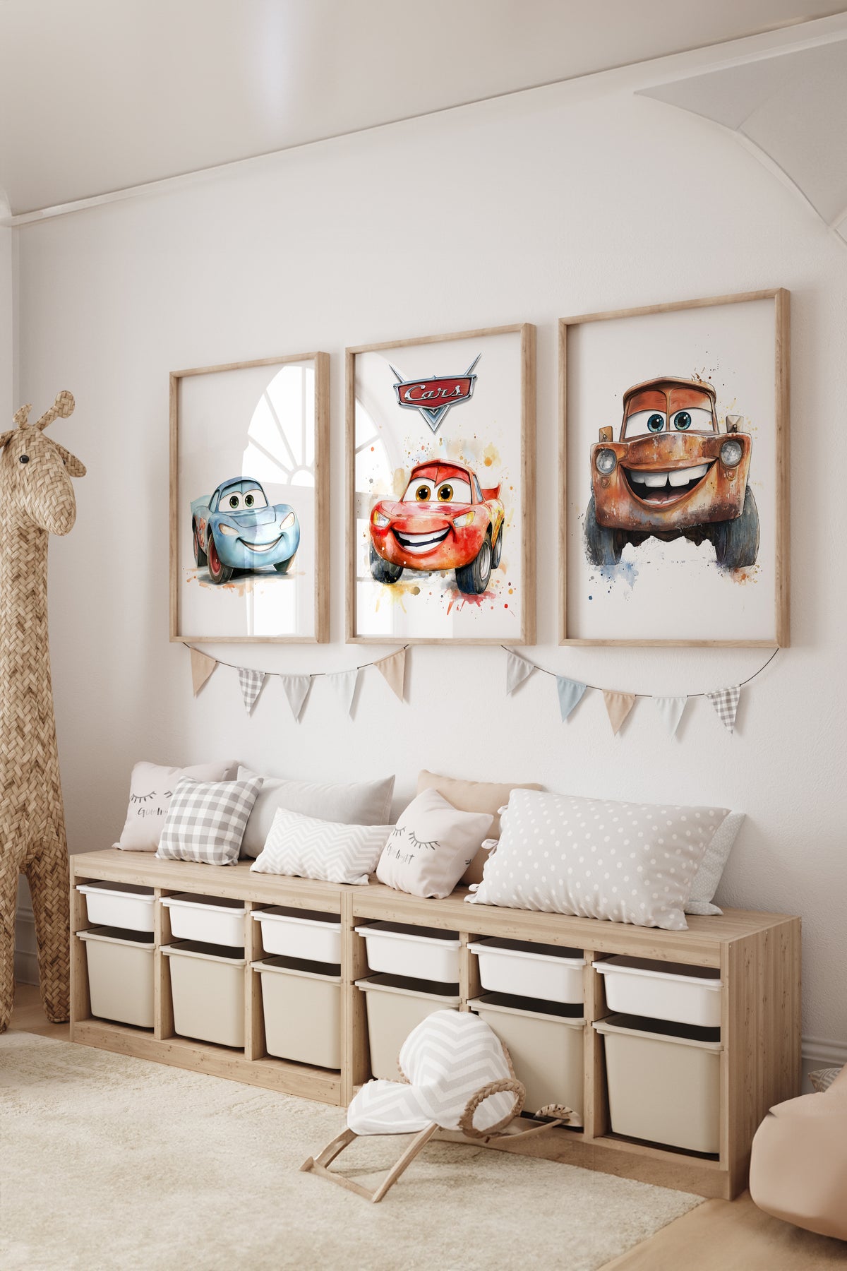 Şimşek McQueen & Çekici Mater [Arabalar] Temalı Tablo Seti