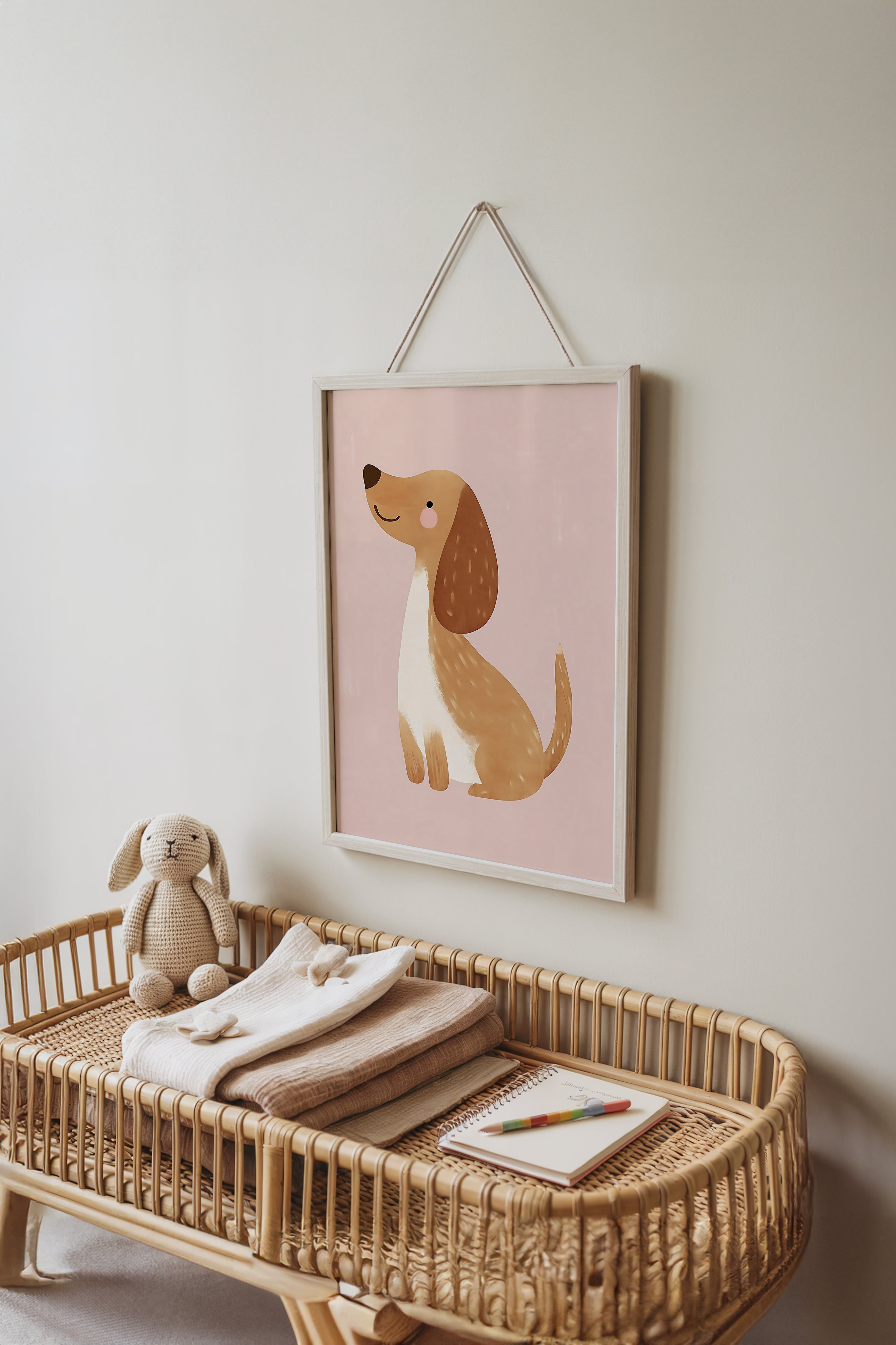Sevimli Köpek Çerçeveli Tablo