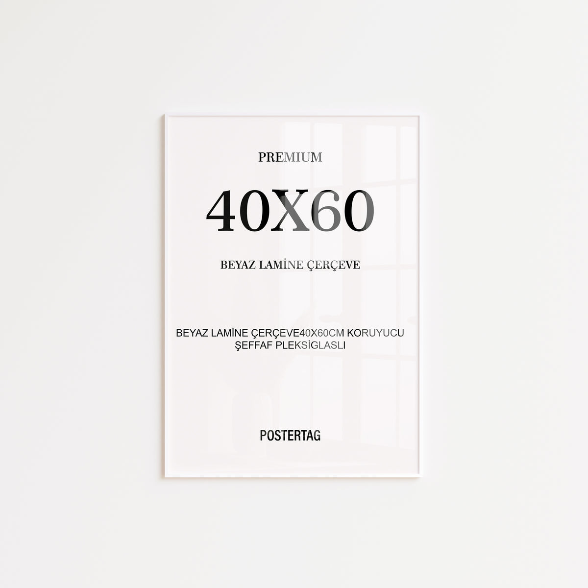 40 X 60 Beyaz Lamine Çerçeve