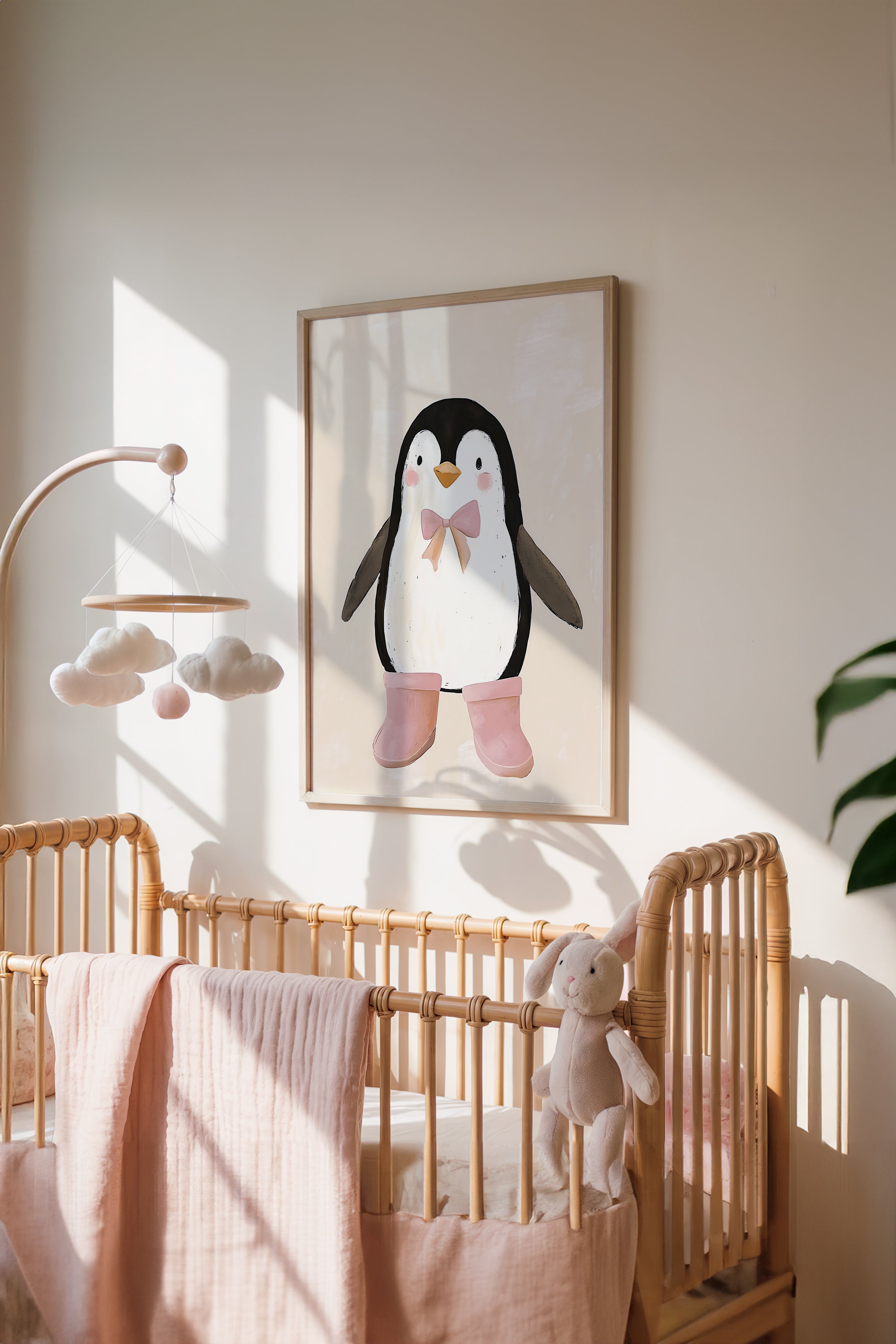 Sevimli Penguen Çerçeveli Tablo