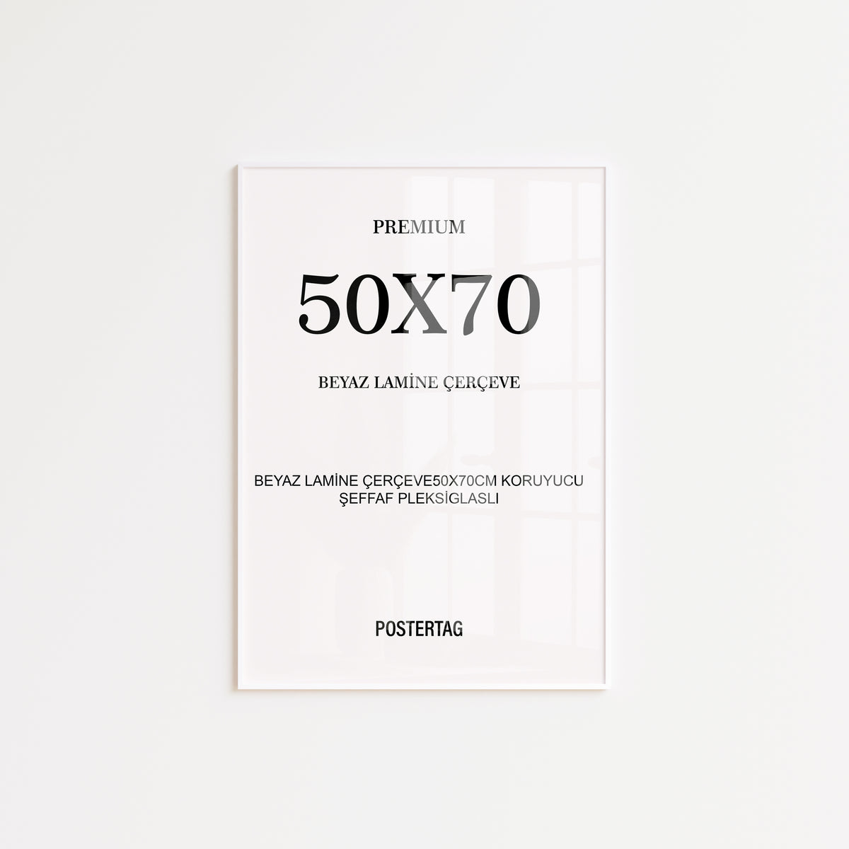 50 X 70 Beyaz Lamine Çerçeve
