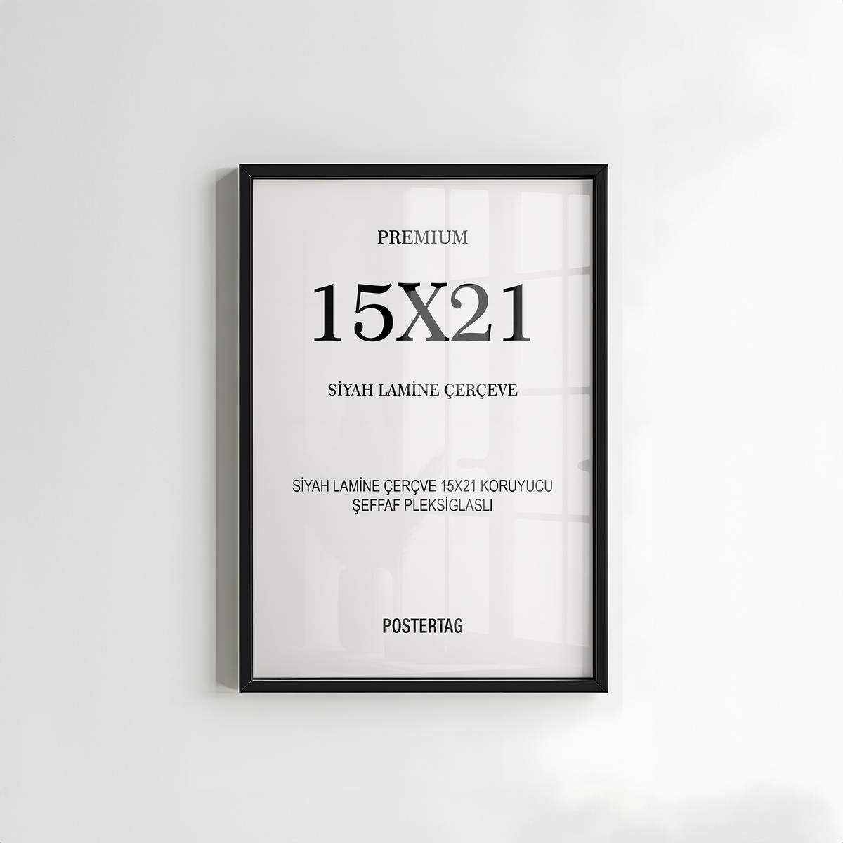 15 X 21 Siyah Lamine Çerçeve