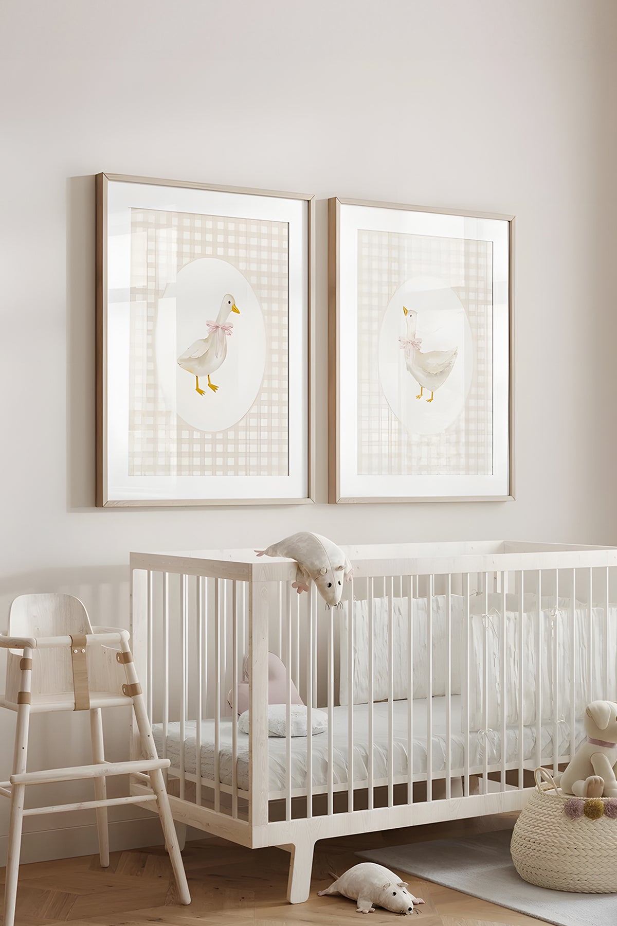 2'li Kaz Desenli Çocuk Odası Tablosu, Bebek Odası Dekoru