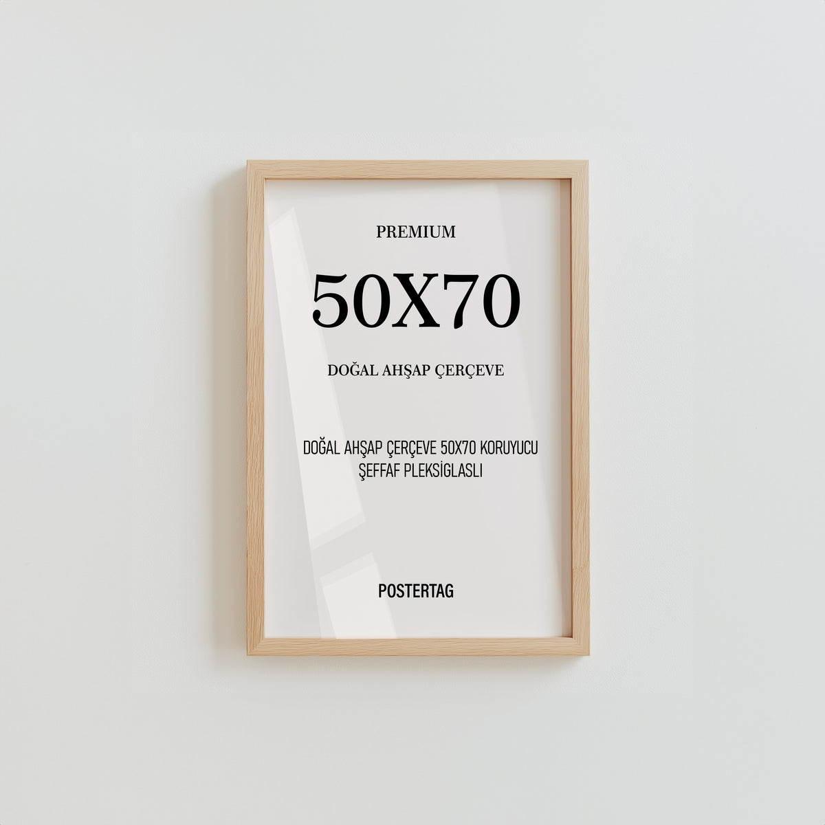 50 X 70 Doğal Ahşap Çerçeve