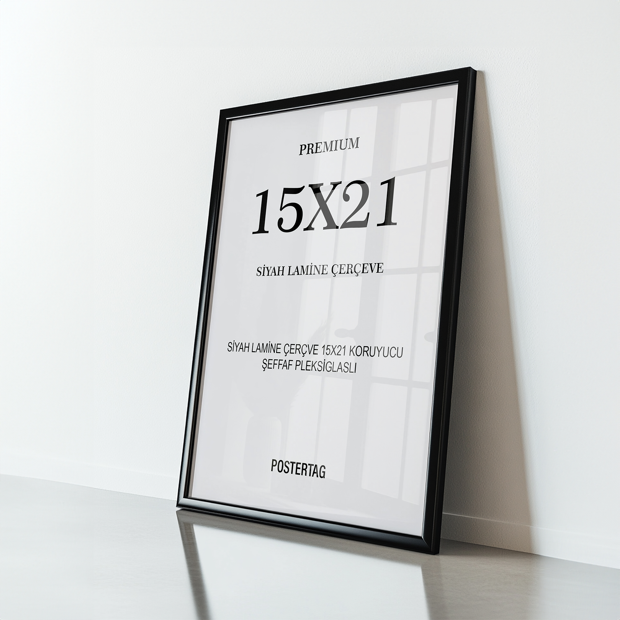 15 X 21 Siyah Lamine Çerçeve