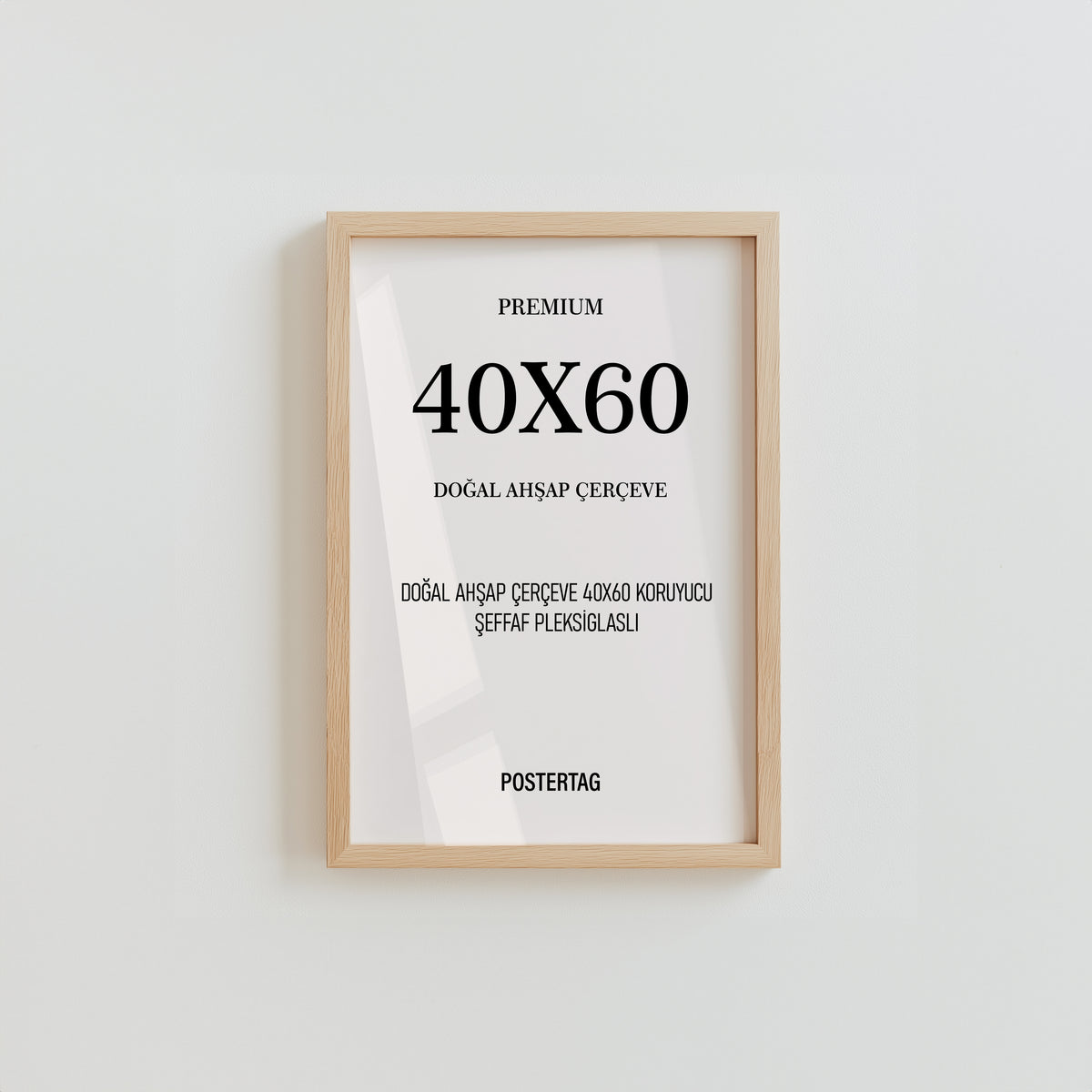 40 X 60 Doğal Ahşap Çerçeve