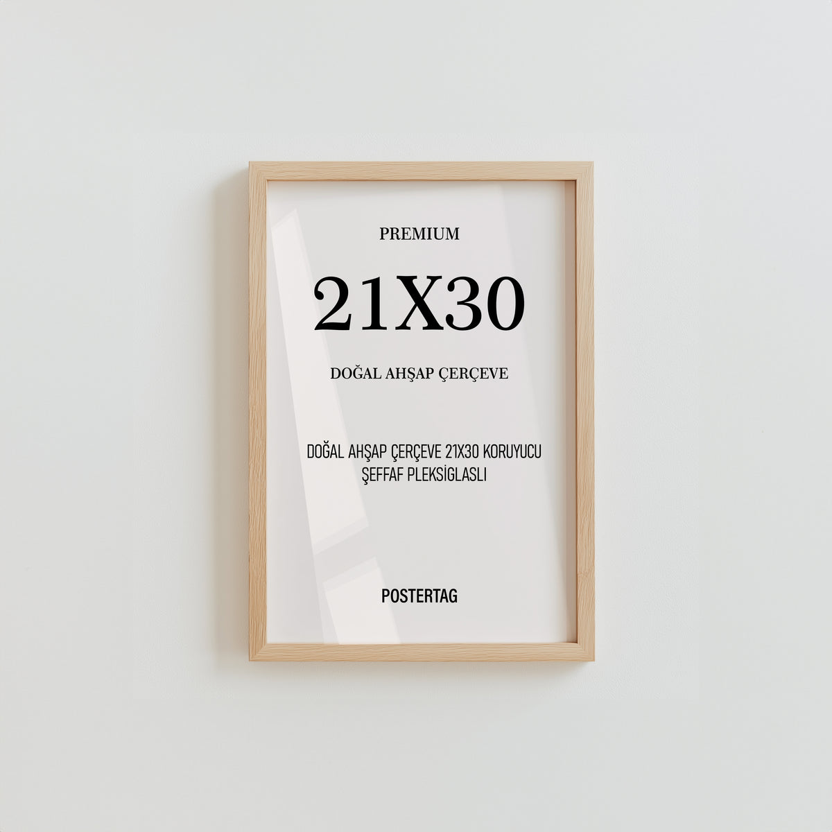 21 X 30 Doğal Ahşap Çerçeve
