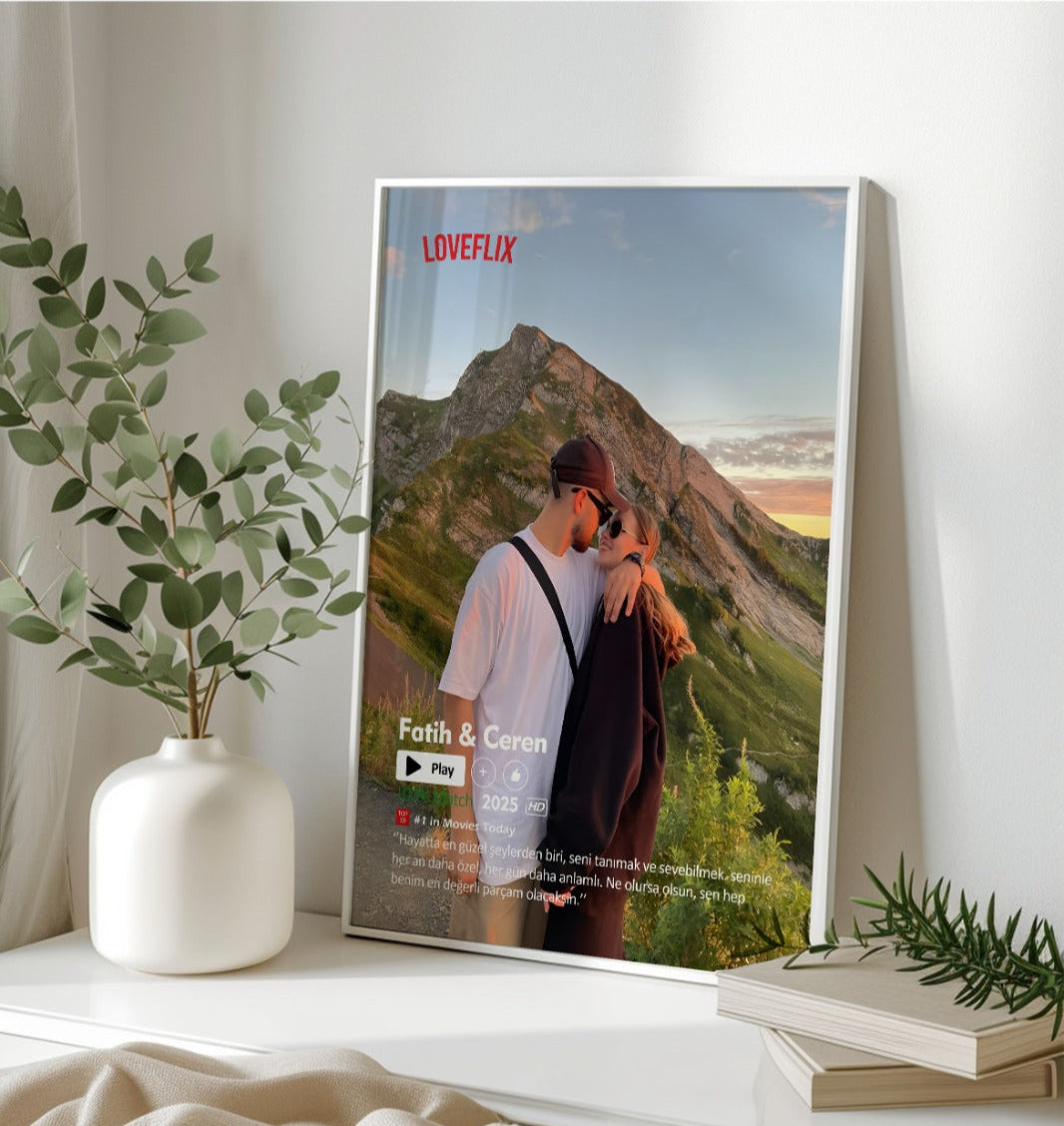 LOVEFLIX - Özel Tasarım Aşk Tablosu