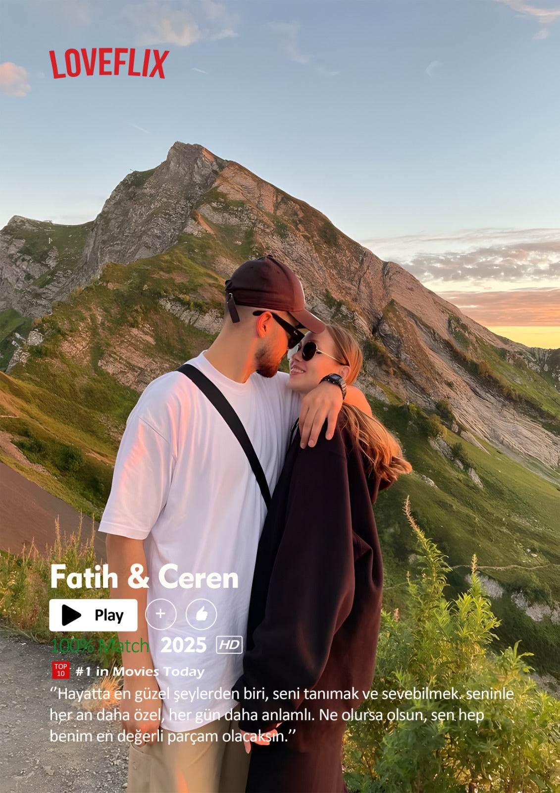 LOVEFLIX - Özel Tasarım Aşk Tablosu